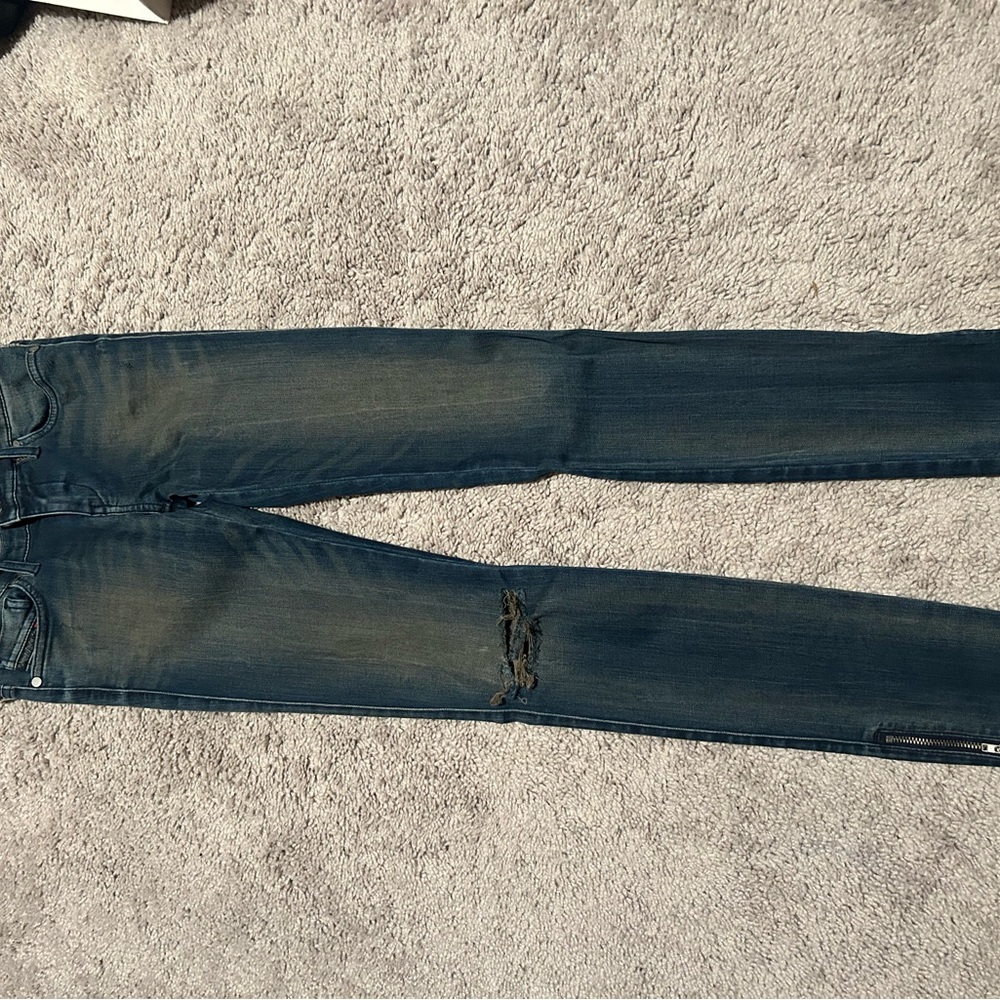 Diesel Distressed Dark Blue Skinny Jeans